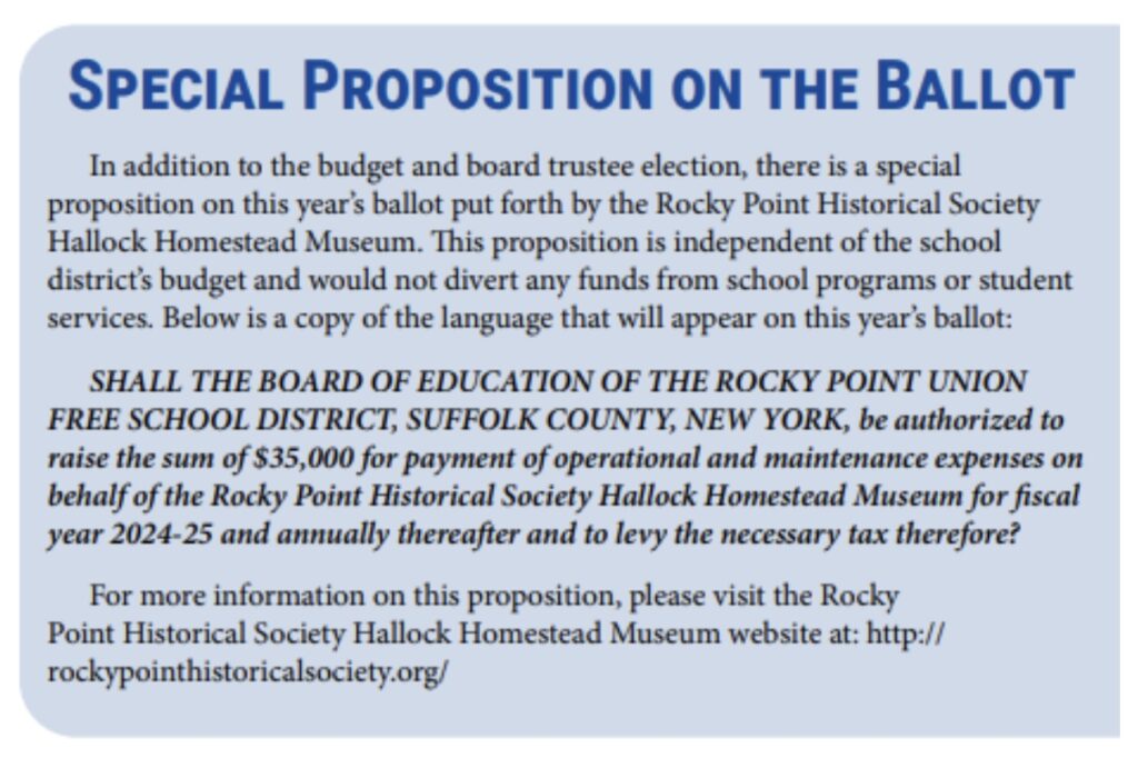 Rocky Point Historical Society 172 Hallock Landing Road — P.O. Box